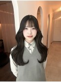 レイヤーカットくびれ巻き