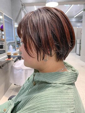 テトヘアー(teto hair) オレンジベージュ、マッシュショート、マニッシュショート