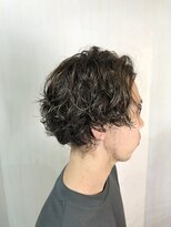 メンズパーマ コンマヘア ツーブロック ツイストパーマ