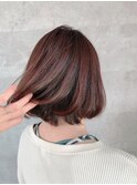 秋カラー愛されボブヘア
