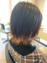 エスト ヘアー ルーナ 本八幡店(est hair Luna) インナーカラー×オレンジ