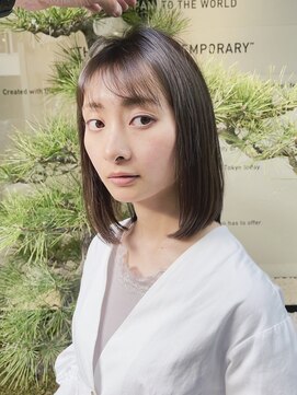 ピークアブー 原宿ハラカド(PEEK-A-BOO) つやまとまるボブグレージュ柔らか前髪