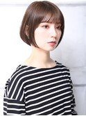 大人可愛い20代30代40代小顔丸み前下がりショートボブb8