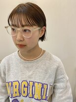 エフ ヘアーアンドリラクゼーション(F. hair & relaxation)&nbsp;【F.】中崎町シースルーバング外はねミニボブ