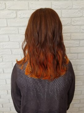 パザパ 交り江店(PA.ZA.PA.) マンダリンオレンジインナーカラー/20代30代40代