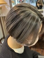 ヘアークリアー せんげん台&nbsp;デザインカラー バレイヤージュ 透カラー グレーアッシュ