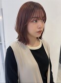 秋の暖色ボブ