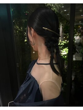 アルコイリスバイドールヘアー(ARCOIRIS by Dollhair) アッシュオリーブネイビーグレーレイヤーロングメンズライク都島