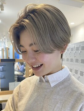 エリマ 武蔵小杉(elima) 大人ショートボブヘアミルクティーベージュカラーグレイカラー●