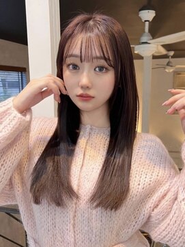 マッシュパーマ/ハイトーンカラー/前髪パーマ/アースカラー