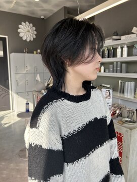 シェミール(CHEMIR) ニシグチstyle【毛流れウルフ／中性ウルフ／センターパート】