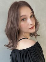 パーク(PARK)&nbsp;【PARK】ラベンダーモカベージュ×ニュアンスレイヤーロブ