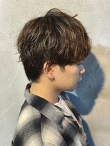 ニアウ 高崎店(Niau)&nbsp;メンズマッシュウルフソフトツイストスパイラルパーマ群馬高崎