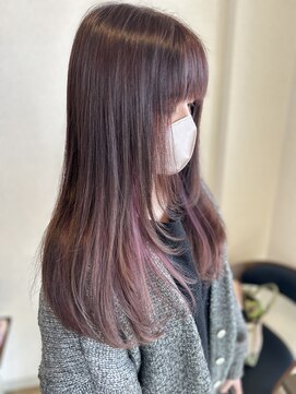 美容室 ルアル 市原市八幡宿店(Luar) ピンクブラウン×ピンクインナー！