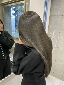 ディジョン 自由ヶ丘(Dijon) 韓国顔まわりレイヤーカットグレージュオリーブベージュブラウン