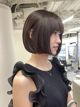マーシュ 梅田(marshu) mini bob × 柔らかブラウン°○