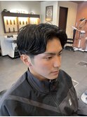メンズカット×フェザーパーマ