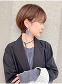 ハンサムショート/丸みショートボブ/20代30代40代50代/顔周り