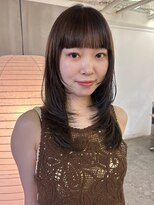 カシェ ナカザキ(CACHE NAKAZAKI) ミディアムレイヤー/顔まわりレイヤー/透明感カラー