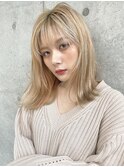 [RIMMA]ブロンドベージュ/ミディアムロブ