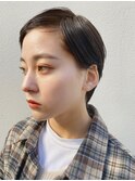 タイトなベリーショート　グレーパール