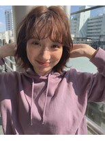 アピッシュ 国分寺(apish)&nbsp;前髪をくしゅっとさせたボブスタイル