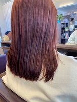 ヘアーブランドジン パルト(HAIR BRAND Jin Palt)&nbsp;オレンピカラーでほんのりぷっつんカット