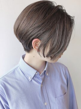 モリオフロムロンドン 原宿本店(morio from London) 【morio 原宿】くびれショートボブ　前髪なし　グレージュ