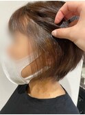 ベージュインナーカラー/グレージュカラー/ボブ10代20代30代40代