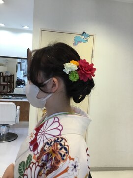 パティオ 三島店(PATIO) 編み込みアップスタイル　袴の着付け