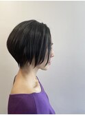 N.Y.ドライカット×縮毛矯正×髪質改善Tｒ★黒髪ショート[渋谷]