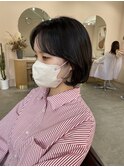 韓国ボブ×地毛風グレージュ