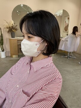 キュオンシア(CUEON. ciea) 韓国ボブ×地毛風グレージュ