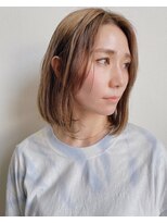 ナップヘアー NAP hair ロブ×ベージュ