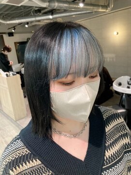 コワファーストナガサキシャンプーボーイ(COIFF1RST NAGASAKI SHAMPOO BOY) 前髪インナー ペールブルー