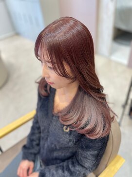 ブラン(blanc) 韓国ヘアー/透明感/グレーピンクカラー/レイヤーカット