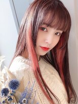 セイドット リー(Say. Ree)&nbsp;Say.ree インナーカラー ベージュピンク ベビーピンク レイヤー