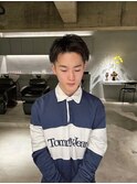 rireベリーショートダークアッシュニュアンスパーマ韓国マッシュ