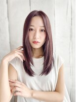 ナル 宇都宮(nalu)&nbsp;大人センターパートの艶感ナチュラルストレート