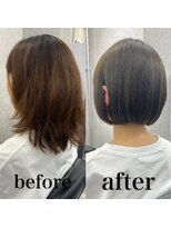 ヘアサロン ドットプラス 町田店(dot. plus)&nbsp;【市井友佳子】丸みミニボブ