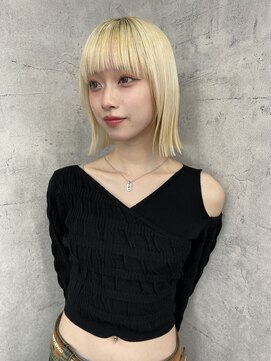 リミットバイアフィナー 大宮店(limit by Afinar) 切りっぱなしボブ/ブロンド/ブリーチ