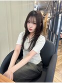 韓国ハッシュレイヤーロングアッシュグレージュ