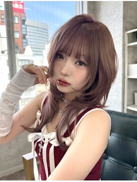 リミットバイアフィナー 大宮店(limit by Afinar) ハッシュカット×ピンクベージュ