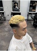 極道パーマ スキンフェード 金髪パーマ【町田/MEN'S】