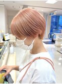 サーモンピンク/ピンクオレンジ/ショートヘア/平塚/湘南