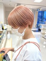 ケンジ 平塚ラスカ店(KENJE)&nbsp;サーモンピンク/ピンクオレンジ/ショートヘア/平塚/湘南