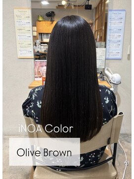 ティーズピーク(ty s peak) 【cut＋color＋treatment】  iNOA color × オリーブブラウン