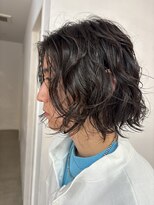 ナループロアツム(Nalu pu loa Tsum)&nbsp;朝ラクメンズボブパーマボブヘア黒髪くせ毛風パーマ