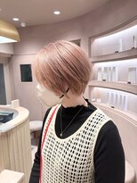 エレノア 静岡店(Eleanor) 【八重津】丸みショート×ほんのりピンクのまろみベージュ