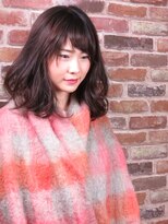 ヘアー カフェ コトノハ(hair cafe kotonoha)&nbsp;【コトノハ】　ビターショコラ暖色系カラーノームコア結べるボブ